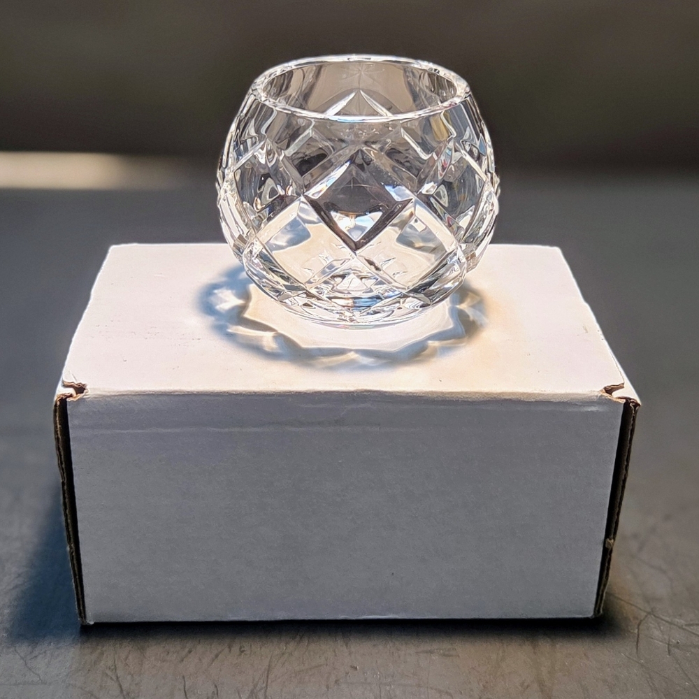 Taunton Hand Cut 24% Lead Crystal Votive from Poland 2.5"